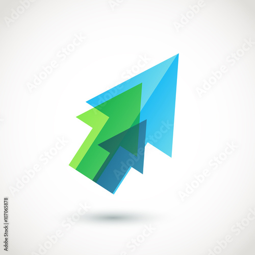 Abstract arrow logo. Vector