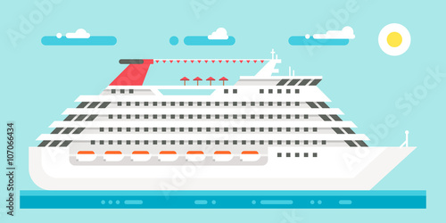 Flat design luxury cruise