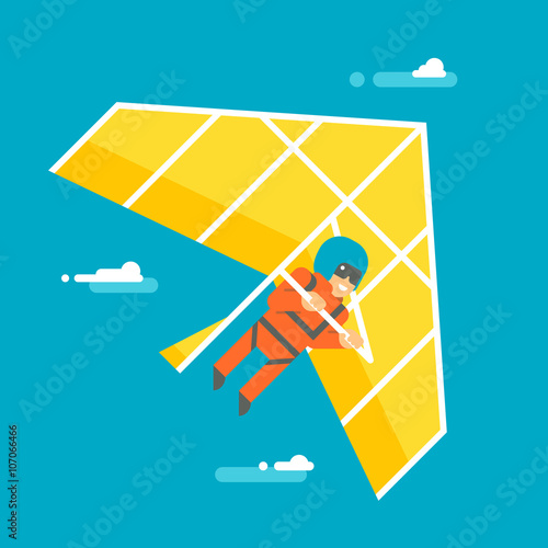 Flat design hangglider