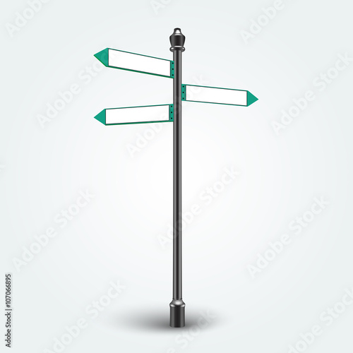 Blank Direction arrows signs for copy space