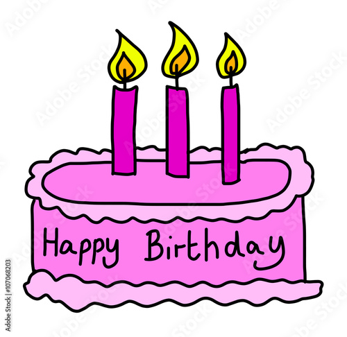 Illustration of a birthday cake