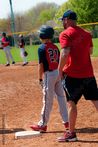 Photography Teen baseball player and coach