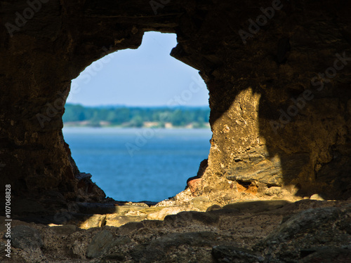 Ruins of old turkish fortress Ram by the river Danube in Serbia