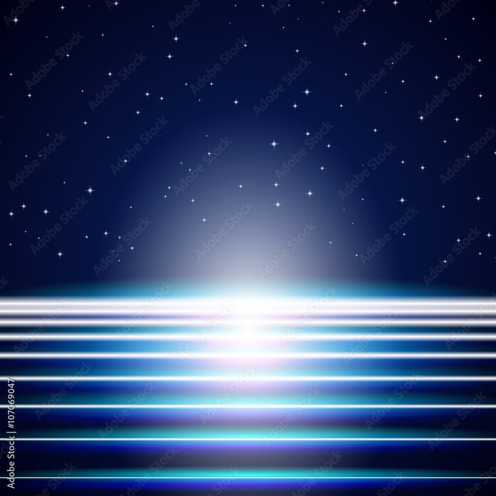 Obraz premium Bright neon lines background