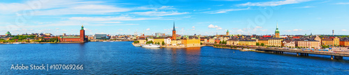 Photography Panorama of the Old Town of Stockholm, Sweden