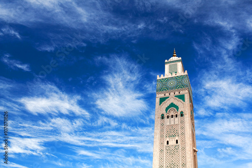 Famous Hassan II Mosque in Casablanca, Morocco