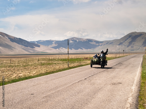 Motorcyclists on the road