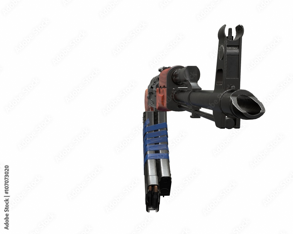 akm assault rifle 3d illustration akm assault rifle 3d illustration