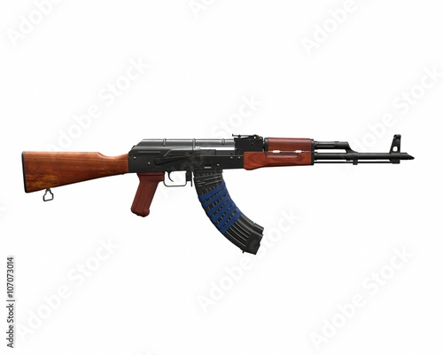 akm assault rifle 3d illustration
