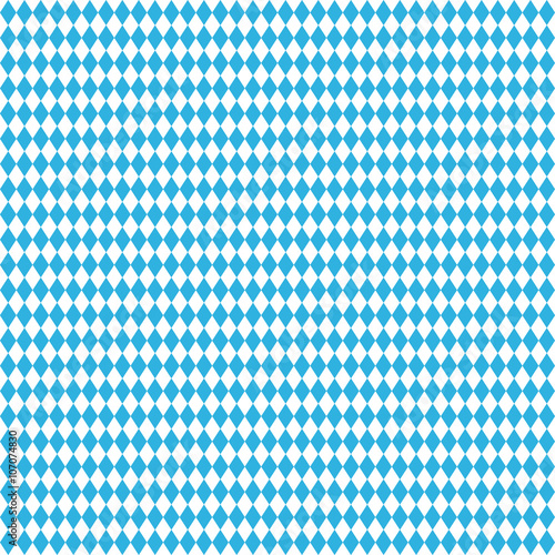 Oktoberfest blue seamless background. Vector rhombus illustration 