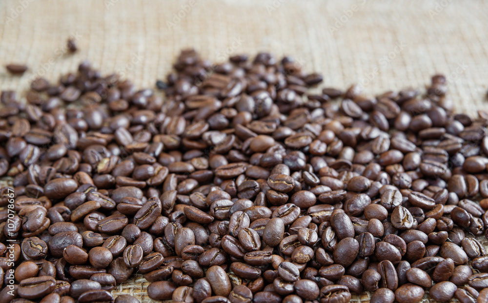 Fototapeta premium Background of coffee beans