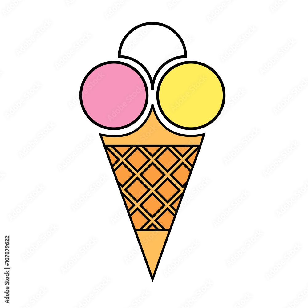 Ice cream logo color
