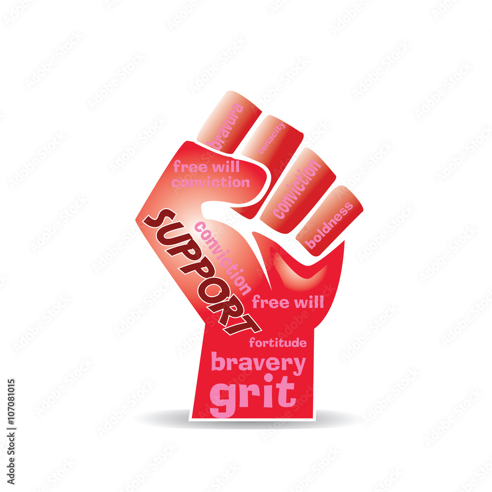 closed fist motivational words icons closed fist motivational words icons