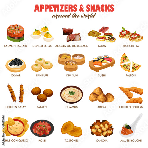 Appetizers and Snacks Icons