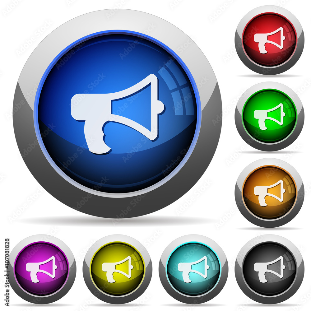 Megaphone button set Megaphone button set