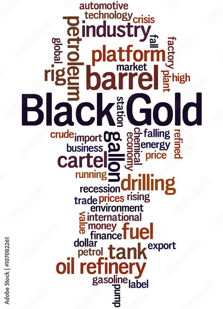 Black Gold, word cloud concept 4
