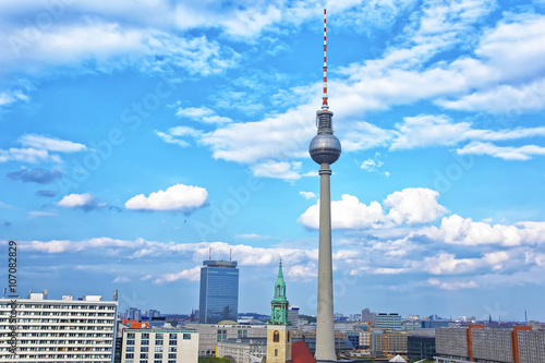 Berlin TV Tower in Berlin in Germany