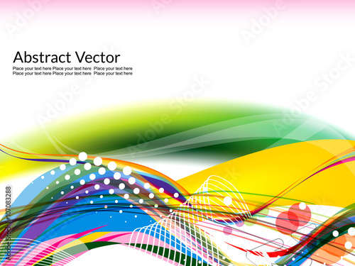 colorful wave abstract design template