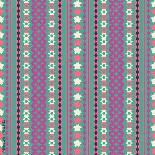 Tribal texture geometric seamless pattern. Vector illustration. Geometric pattern design for web, mobile and print.