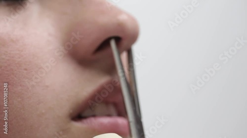 19 Years old girl having septum piercing