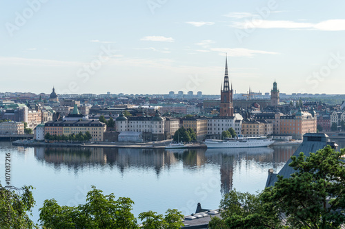 Photography Utsikt över Riddarholmen och Stockholm från Skinnarviksberget