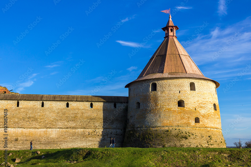 The tower of fortress Oreshek. Shlisselburg. Russia. The tower of fortress Oreshek. Shlisselburg. Russia.