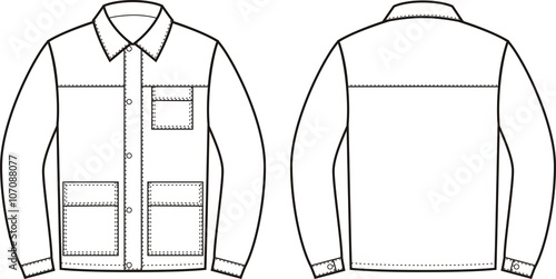 Work jacket. Front and back