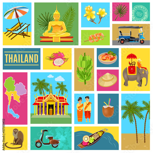 Thailand Tiled Poster