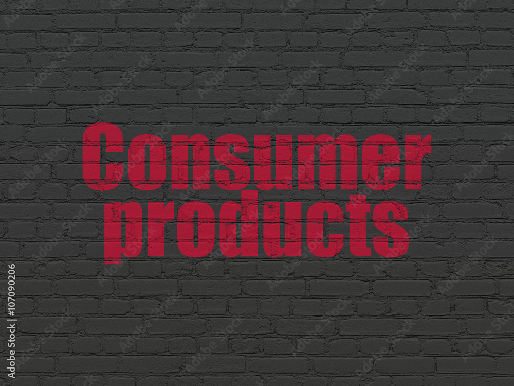 Finance concept: Consumer Products on wall background Finance concept: Consumer Products on wall background