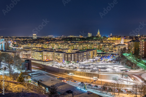 Utsikt över Söder, Danvikstull och Hammarby från Henriksdal ( photo