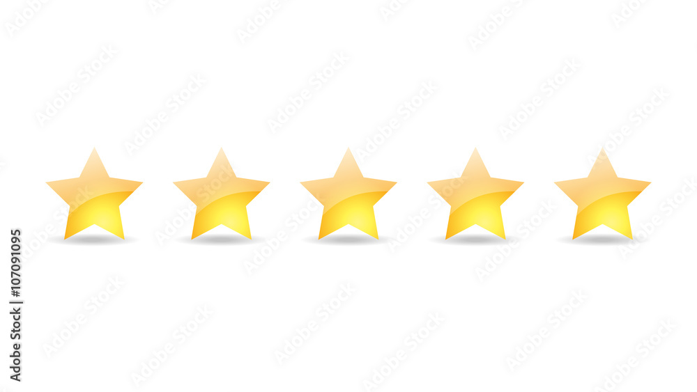 5 gold star set vector illustration 5 gold star set vector illustration