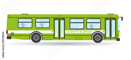 Vector transit bus public city transportation isolated travel vehicle icon