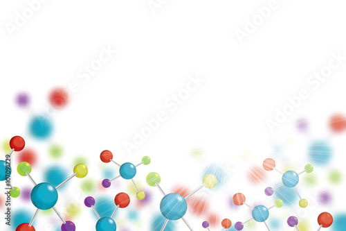 Abstract molecule colorful colors background