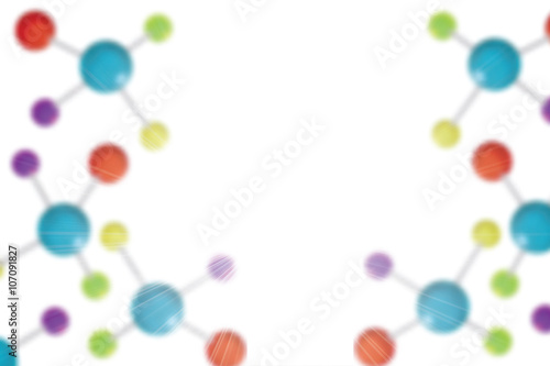 Abstract molecule colorful colors background