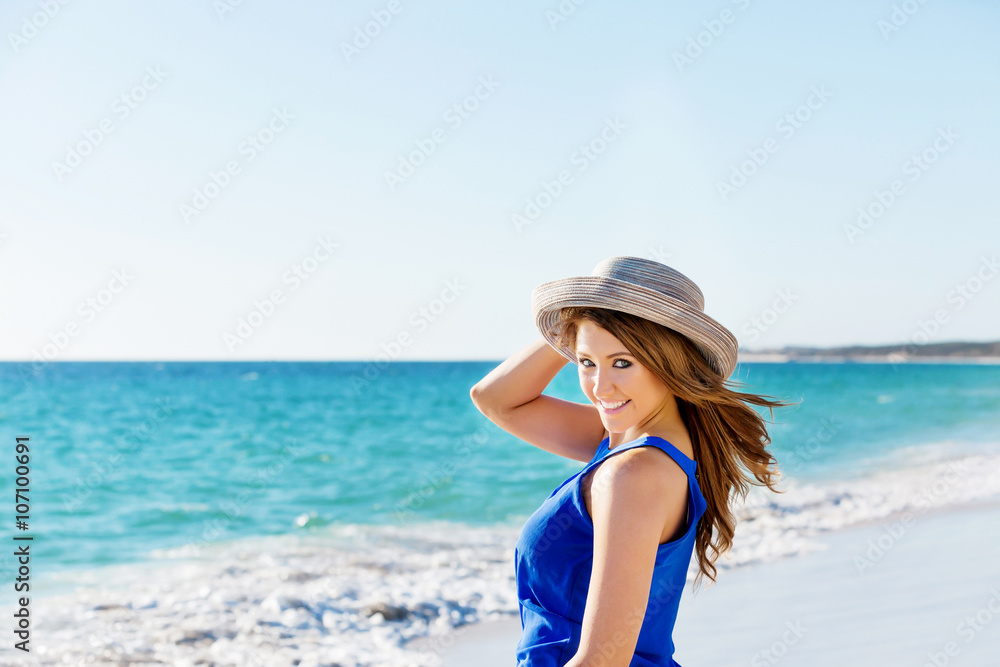 Young woman at the beach