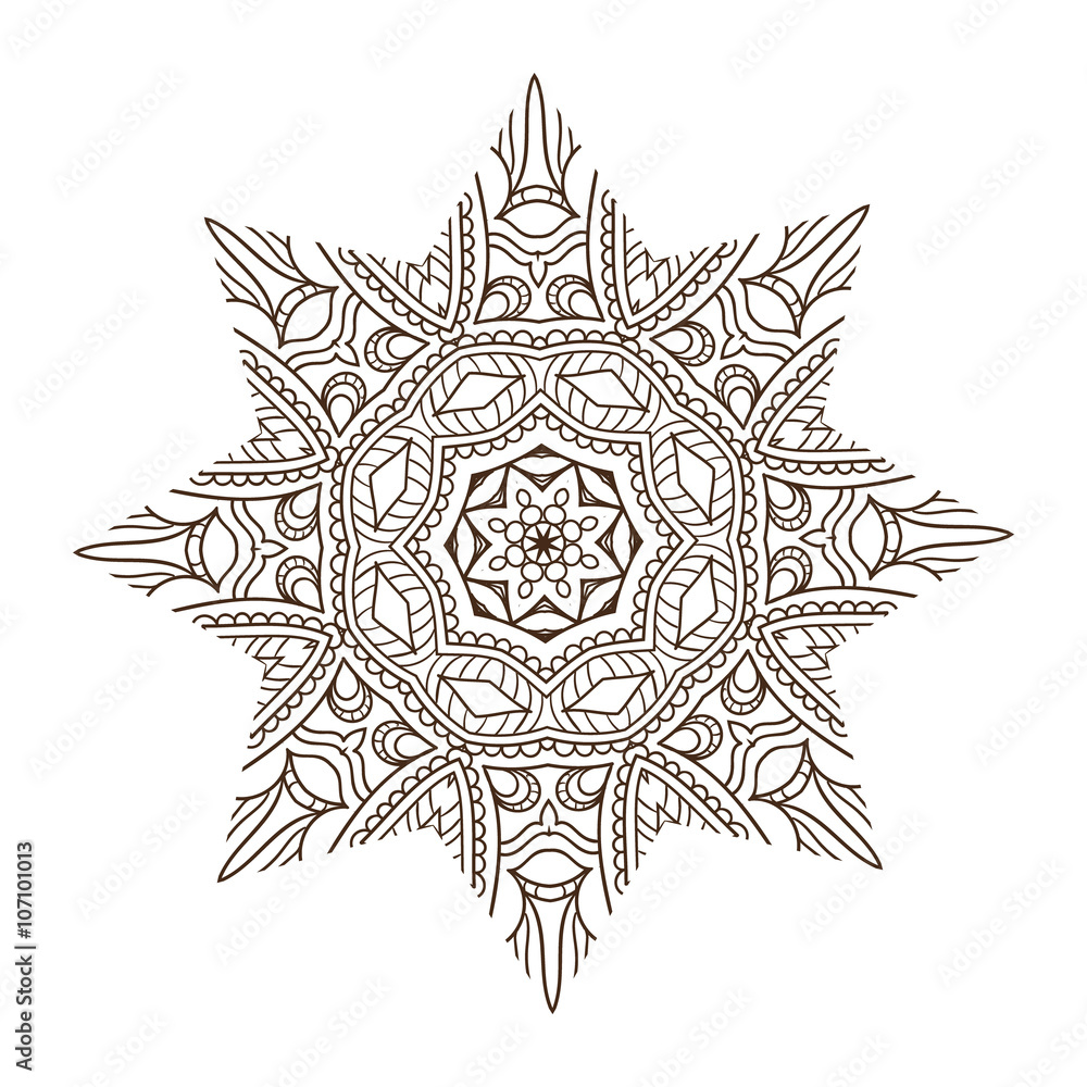 Abstract kaleidoscope Ornament round mandala. Geometric circle. Abstract kaleidoscope Ornament round mandala. Geometric circle.