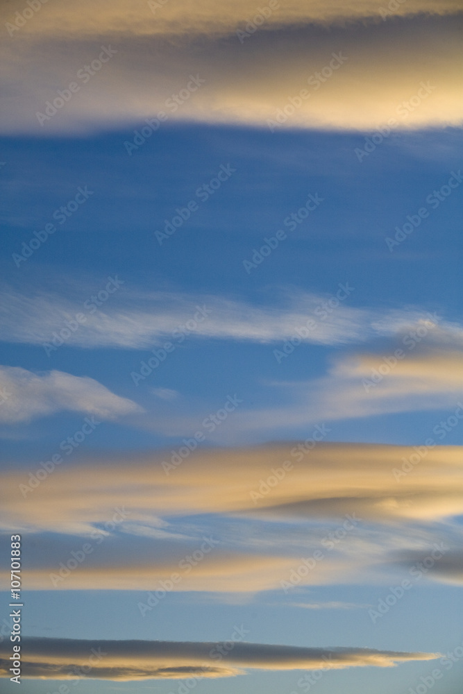 Abstract of smooth orange clouds at sunset