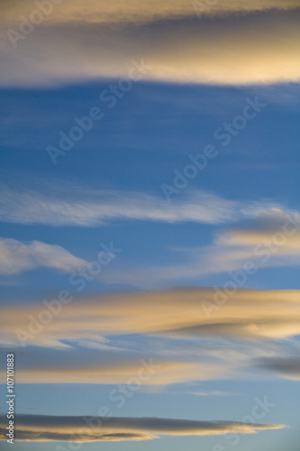 Abstract of smooth orange clouds at sunset