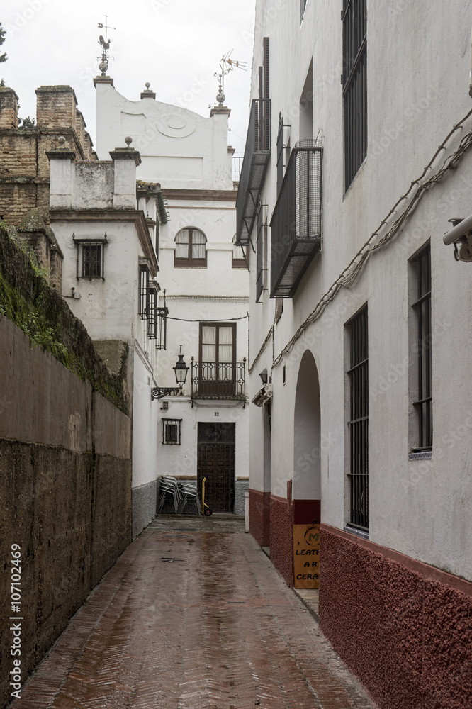 paseando por las antiguos calles de la judería de Sevilla y hoy llamado barrio de Santacruz