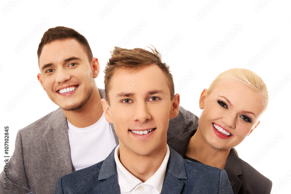 Happy business people - two man and woman Happy business people - two man and woman
