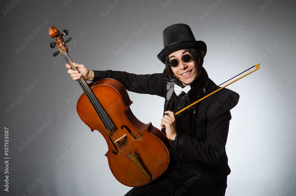 Fototapeta premium Man in musical art concept