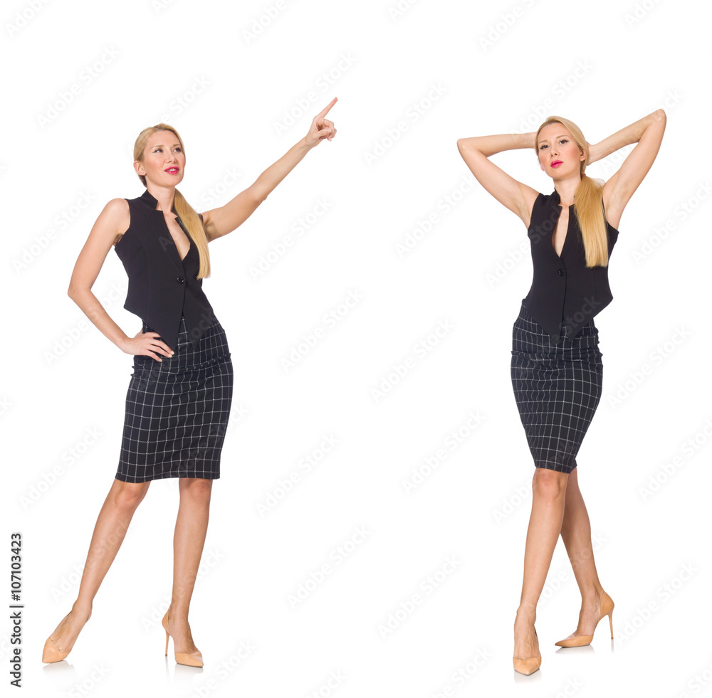 Composite photo of woman in various poses Composite photo of woman in various poses
