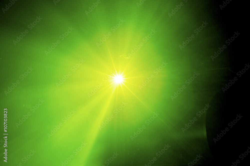 Obraz premium Single brightly coloured disco light
