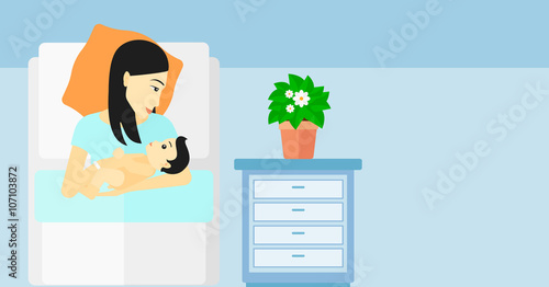 Woman in maternity ward.