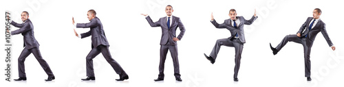Photos Businessman in various poses isolated on white