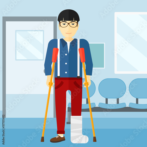 Patient with broken leg.