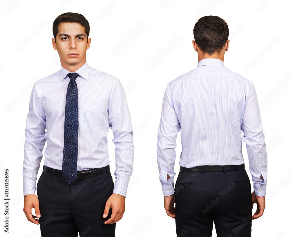 Young man in fashion concept isolated on white Young man in fashion concept isolated on white