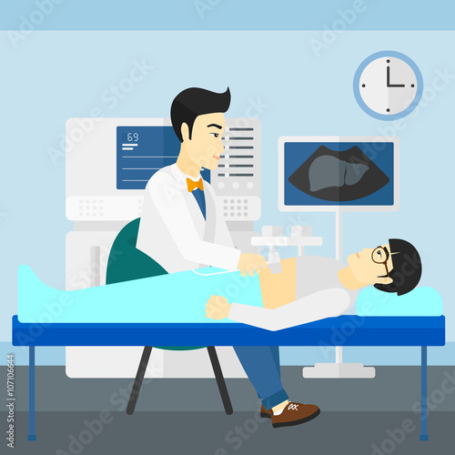 Patient under ultrasound examination.