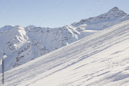 The tops of mountains