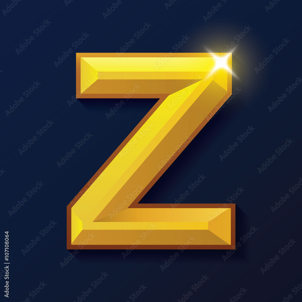 Alphabet gold colour style Alphabet gold colour style